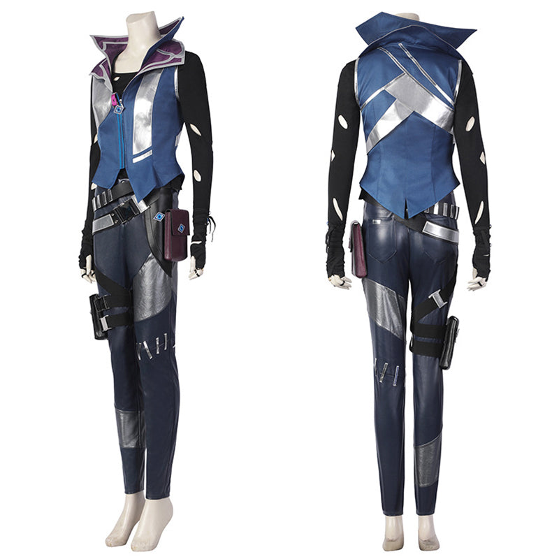 Valorant Fade Cosplay Costume Game Valorant Battle Outfit Halloween Party Suit