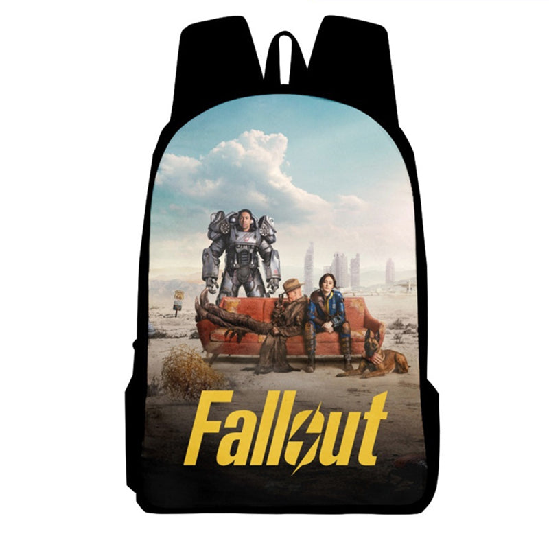 Fallout Backpack Vault Boy School Bag Teenage Hiking BookBag Halloween 3D Printed Backpack