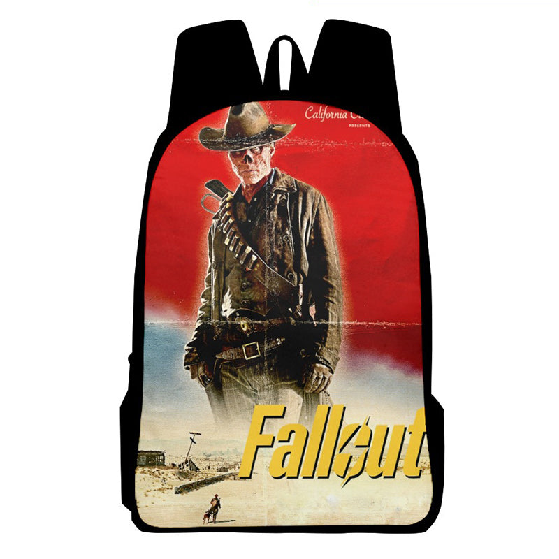 Fallout Backpack Vault Boy School Bag Teenage Hiking BookBag Halloween 3D Printed Backpack