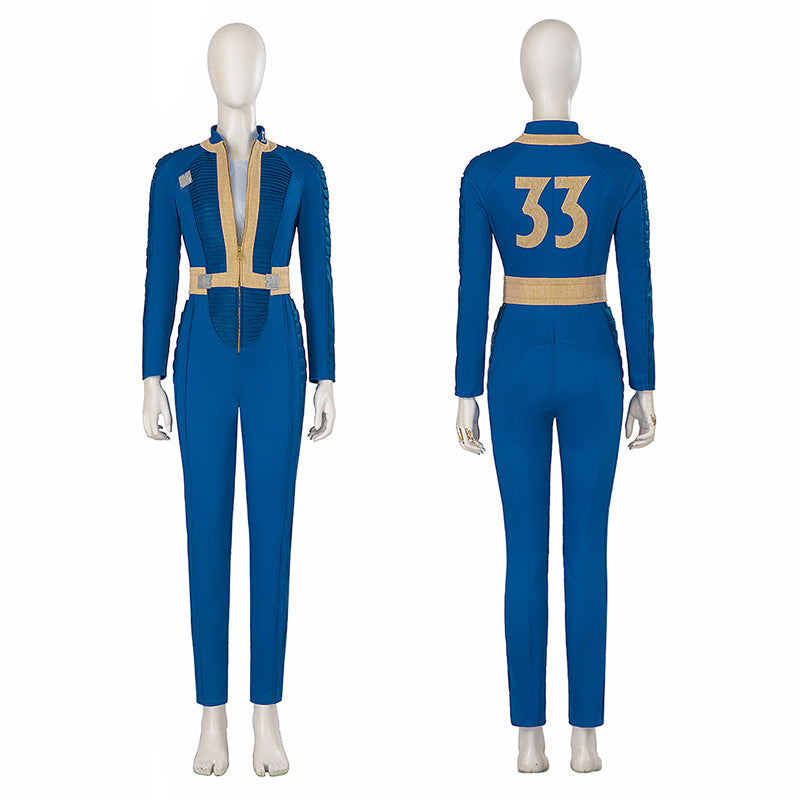 Fallout Lucy Cosplay Vault 33 Suit Fallout Vault Dweller Costume Halloween Party Suit