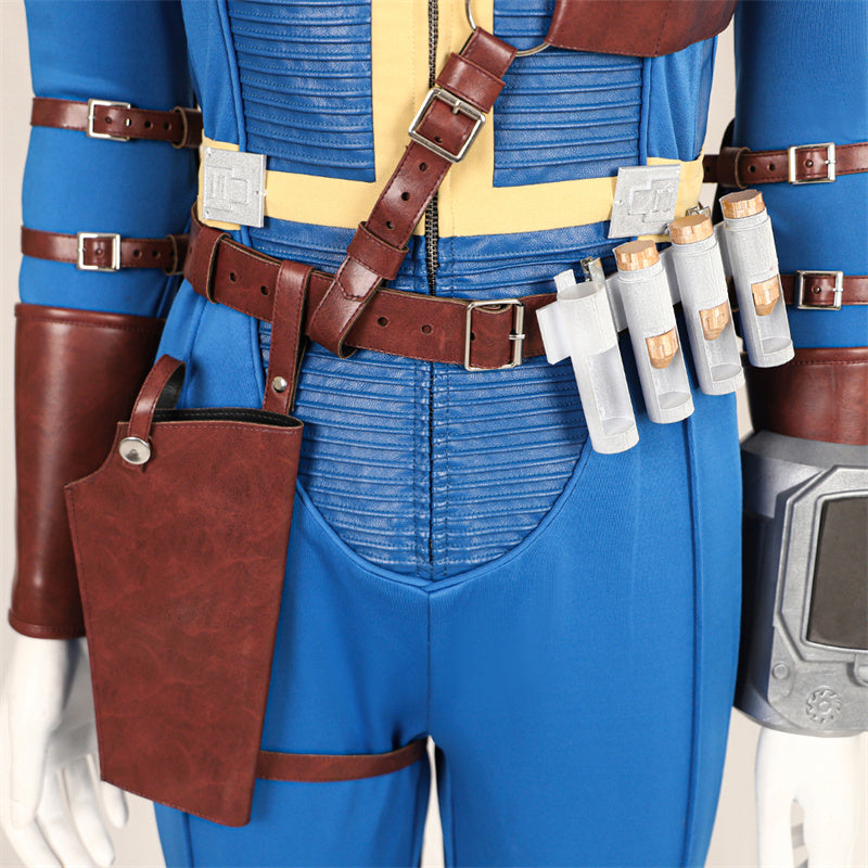 MANMICOS Amerikaanse maat Comic Survivor cosplay kostuum Heren Vault Dweller blauw jumpsuit pak (pak 2, 2X-Small MANMICOS Amerikaanse maat Comic Survivor cosplay kostuum Heren Vault Dweller blauw jumpsuit pak (pak 2, 2X-Small