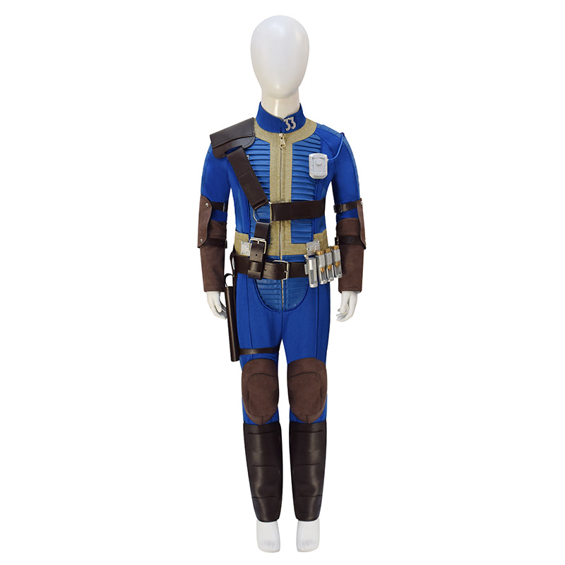 Kids Fallout Suit Vault 33 Suit Fallout Lucy Cosplay Costume Halloween Outfit