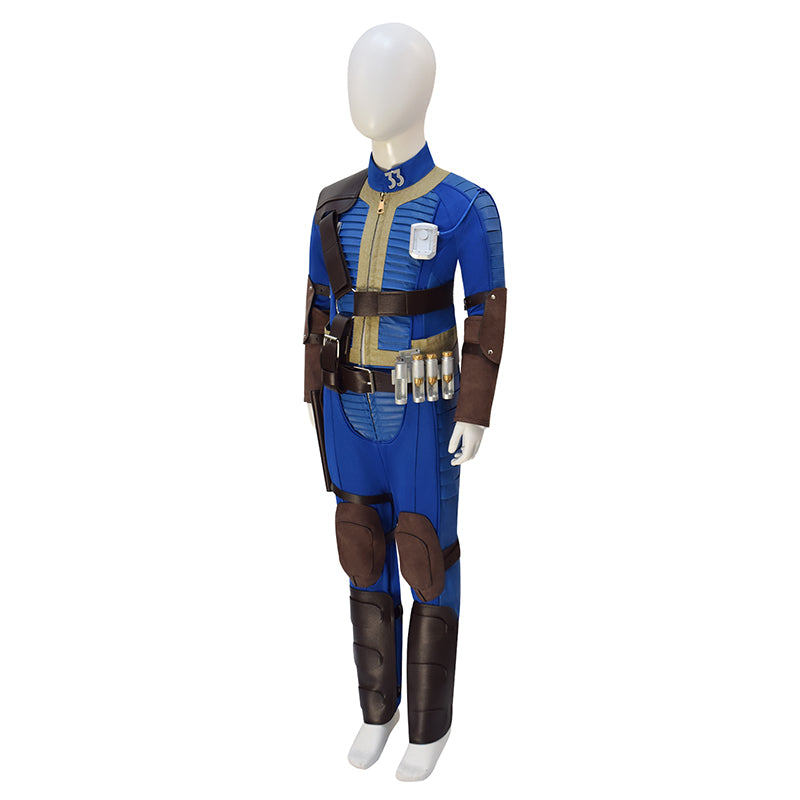 Kids Fallout Suit Vault 33 Suit Fallout Lucy Cosplay Costume Halloween Outfit