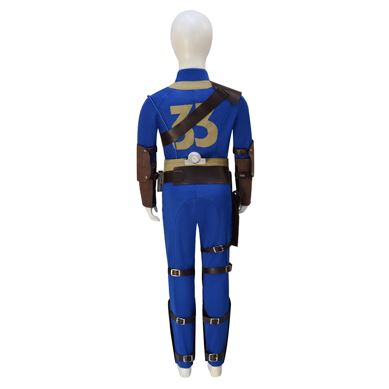 Kids Fallout Suit Vault 33 Suit Fallout Lucy Cosplay Costume Halloween Outfit