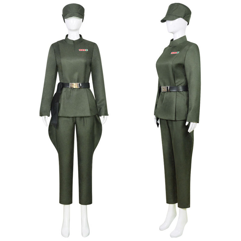 Star Wars Female Imperial Officer Cosplay Costume Imperial Military Uniform Green Suit