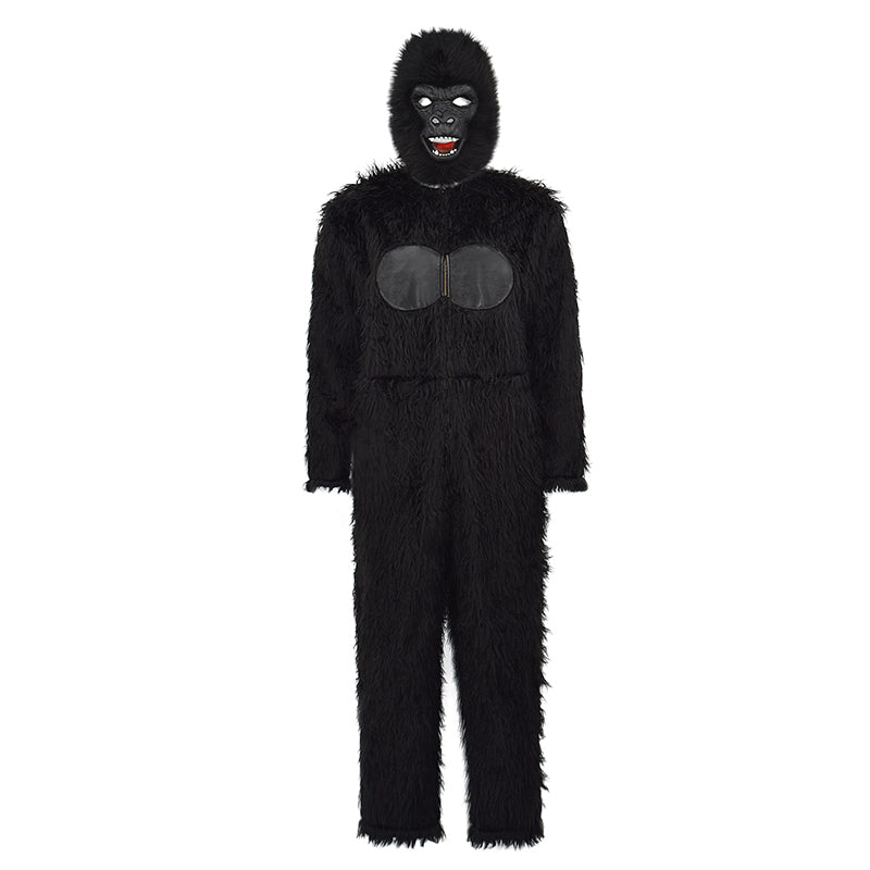 Gorilla Costume King Kong Costume Mascot Onesie Mask Halloween Carnival Suit