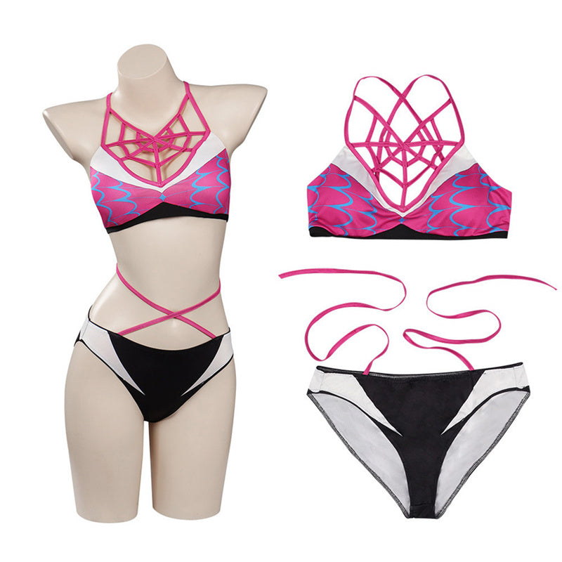 Spider-Man: Across The Spider-Verse Cosplay Gwen Stacy Costume Bathing Suit Swimsuit