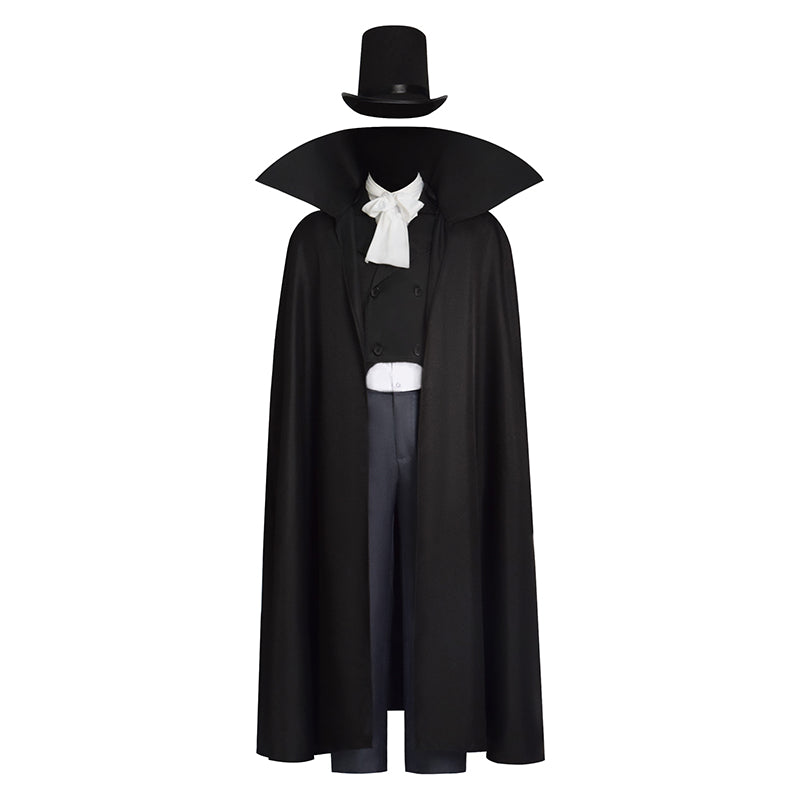 Haunted Mansion Costume The Hat Box Ghost Cosplay Outfit Halloween Carnival Suit