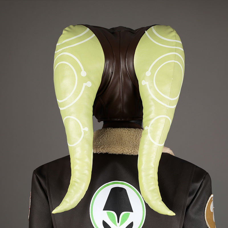 Hera Syndulla Cosplay Star Wars Ahsoka Tano Costume Brown Leather Suit