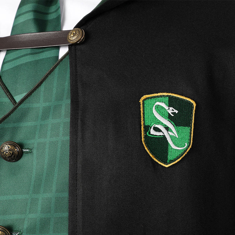 Witchcraft Hogwarts Legacy Slytherin House Cosplay Costume School Uniform Halloween Party Suit