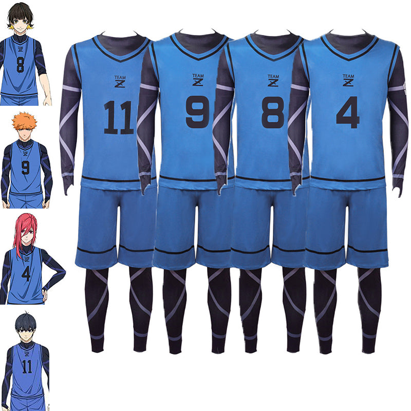 BLUE LOCK Isagi Yoichi Cosplay Costume Anime Football Sports Uniform Halloween Party Suit