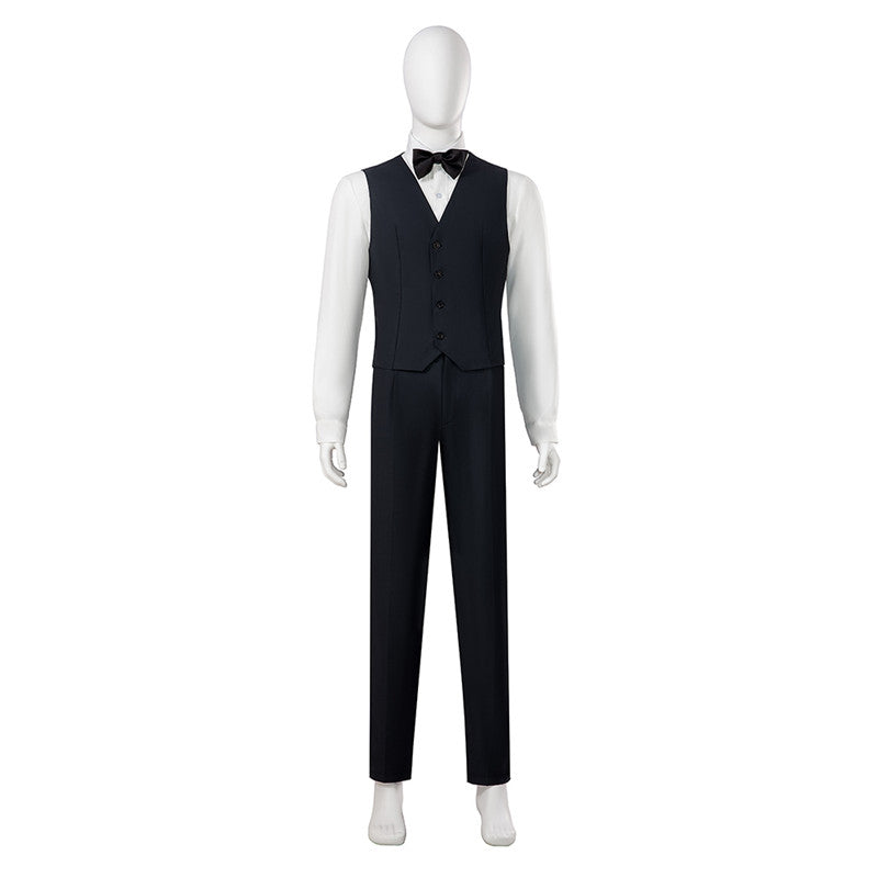 Joker Joaquin Phoenix Cosplay Costume Joker 2 Arthur Fleck Black Suit Halloween Outfit