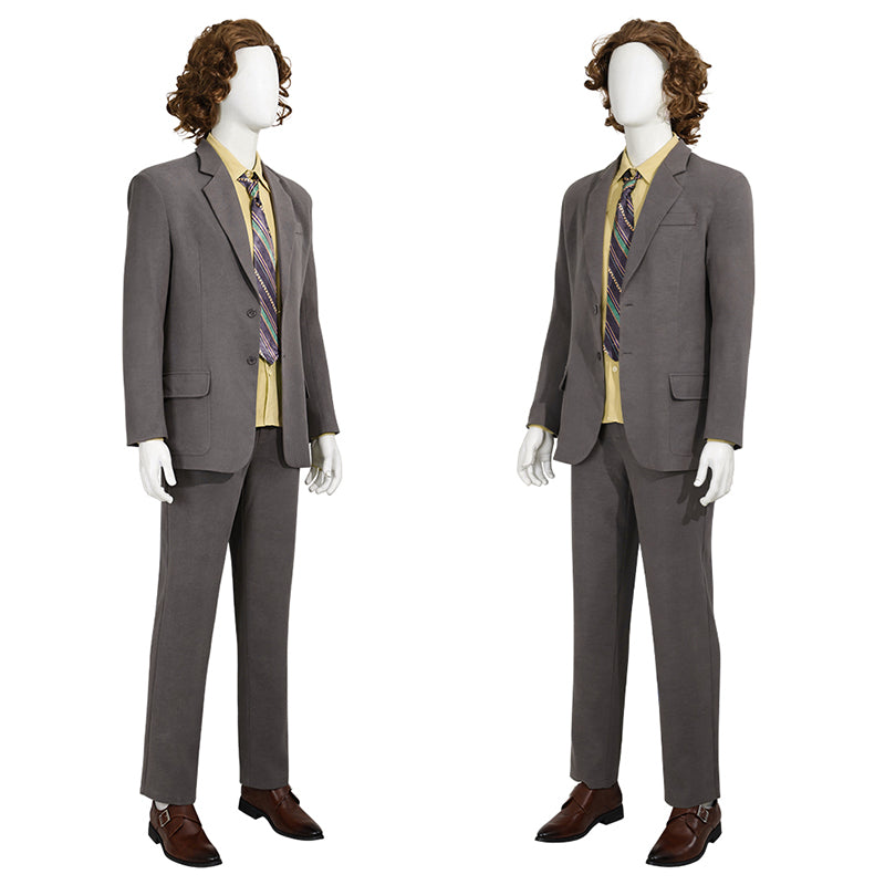 Joker Joaquin Phoenix Cosplay Costume Joker 2 Arthur Fleck Grey Uniform Halloween Outfit