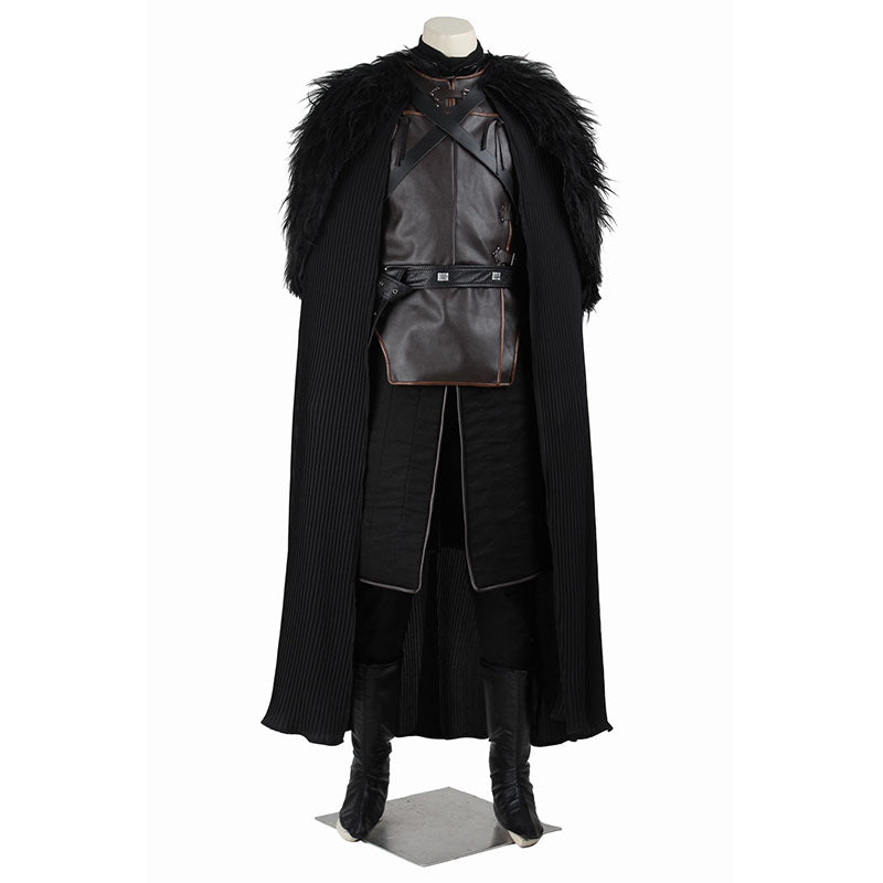 Game of Thrones Season 8 Jon Snow Cosplay Costume Halloween Party Suit