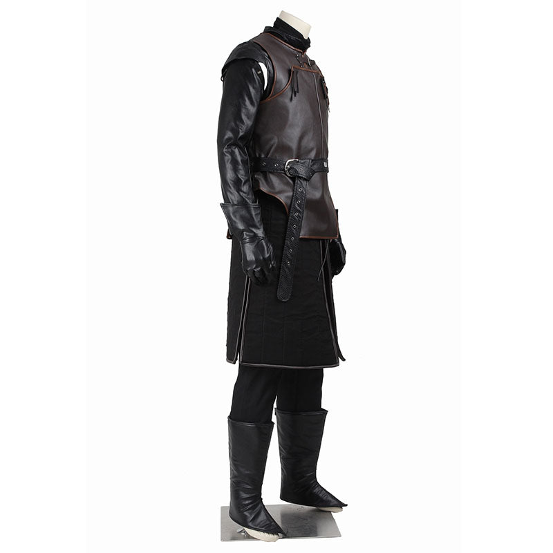 Game of Thrones Season 8 Jon Snow Cosplay Costume Halloween Party Suit