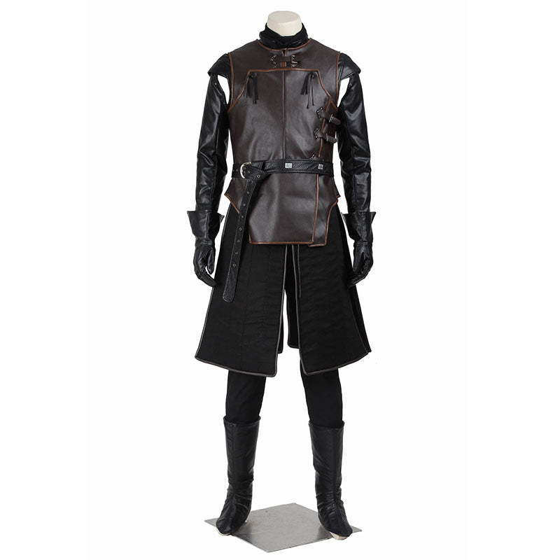 Game of Thrones Season 8 Jon Snow Cosplay Costume Halloween Party Suit