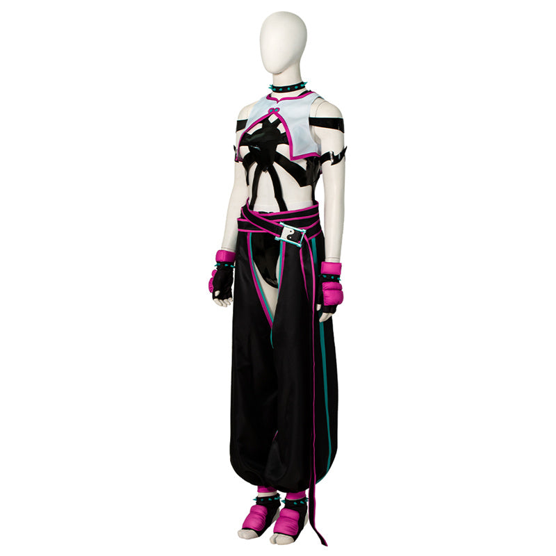 SF Juri Han Cosplay Street Fighter 6 Juri Costume Uniform Hollow Version