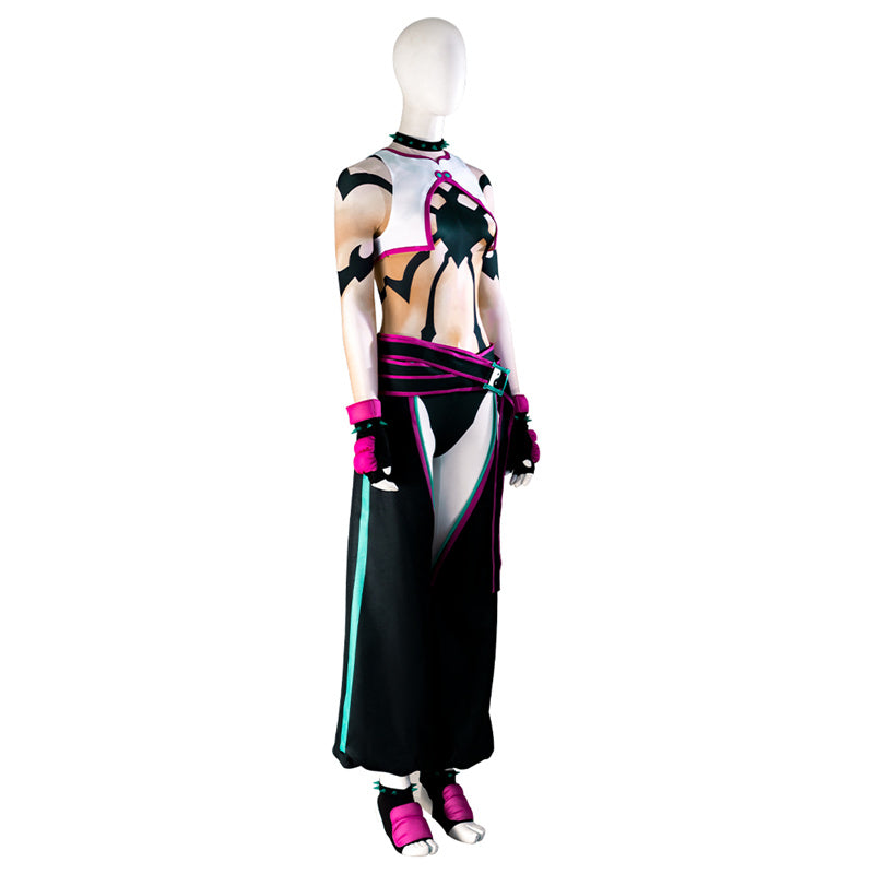 Street Fighter Juri Han Cosplay Costume Game Spider Juri Uniform Halloween Party Suit