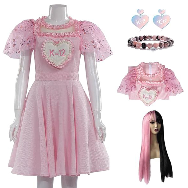 K 12 Costume K12 Pink Dress K-12 Cosplay Wigs Outfit