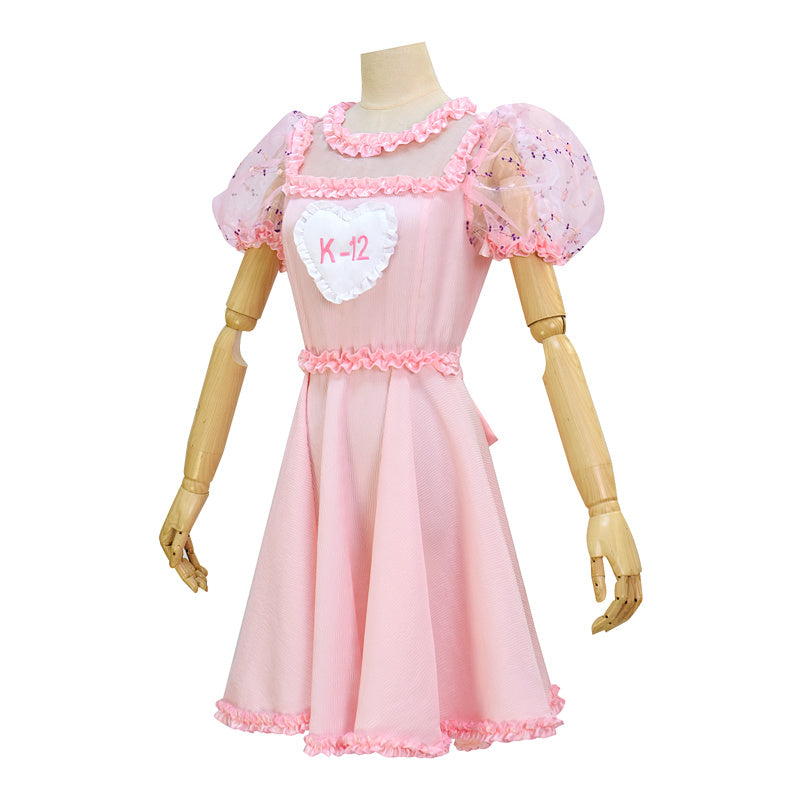 K-12 Dress Melanie Martinez K 12 Cosplay Costume K-12 Crybaby Dress Pink Embroider Sleeves