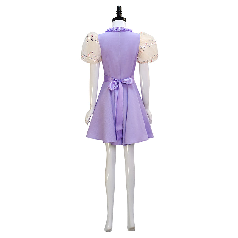 K-12 Purple Dress Melanie Martinez K 12 Cosplay Costume Beige Embroider Sleeves