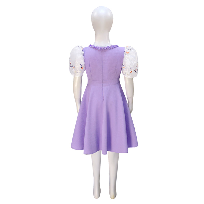 K-12 Purple Dress Kids Melanie Martinez K 12 Cosplay Costume White Embroider Sleeves