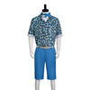 2023 Barbie Movie Ken Cosplay Costume Ken Blue Shirt Shorts Outfits Halloween Carnival Suit