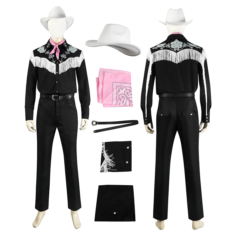 2023 Barbie Movie Ryan Gosling Cosplay Costume Ken Cowboy Outfit Halloween Suit