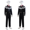 Barbie 2023 Ryan Gosling Black Cosplay Costume Suit Ken Shirt with Hat