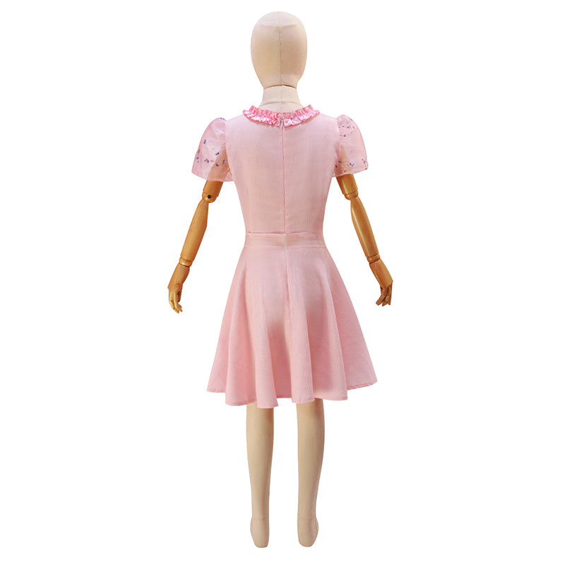 Kids Melanie Martinez K 12 Dress Cosplay Costume K-12 Crybaby Dress Pink Embroider Sleeves