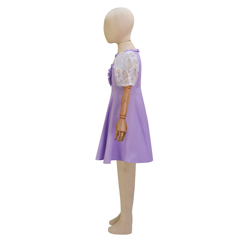 Kids K-12 Purple Dress Melanie Martinez K 12 Cosplay Costume Beige Embroider Sleeves