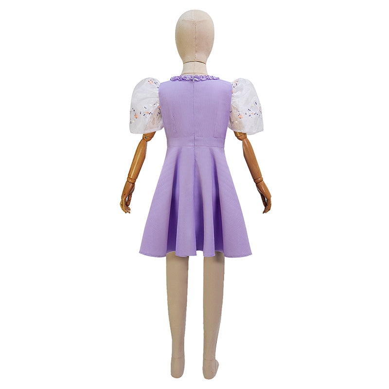 Kids K-12 Purple Dress Melanie Martinez K 12 Cosplay Costume Beige Embroider Sleeves