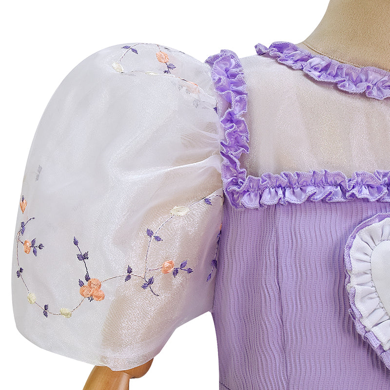 Kids K-12 Purple Dress Melanie Martinez K 12 Cosplay Costume Beige Embroider Sleeves