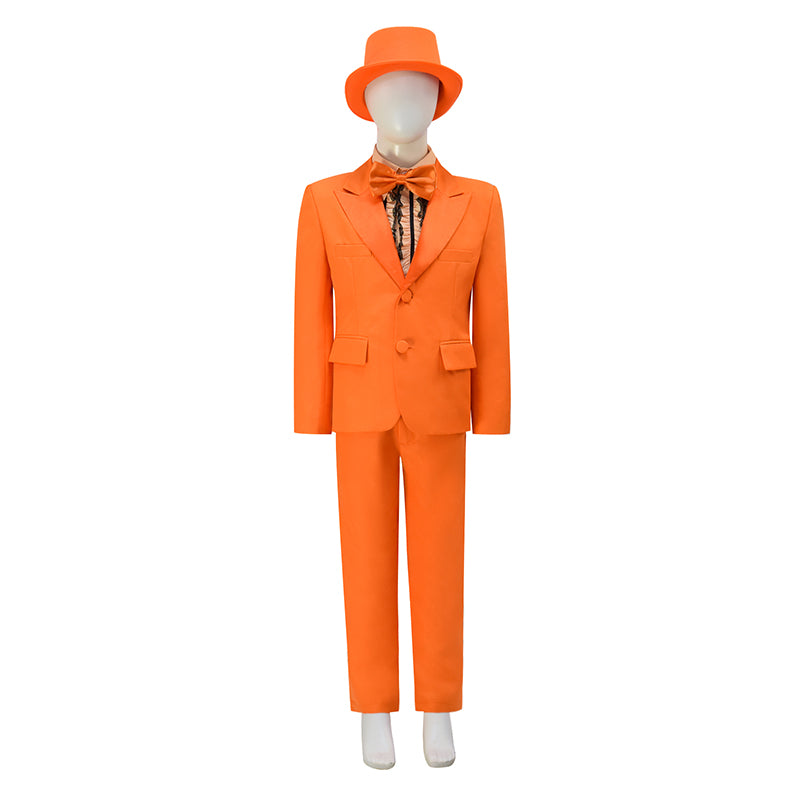 Dumb and Dumber Suit Boy Lloyd Christmas Orange Cosplay Costume Halloween Carnival Suit