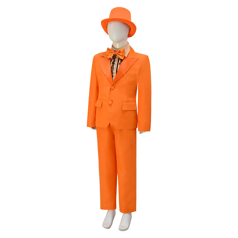 Dumb and Dumber Suit Boy Lloyd Christmas Orange Cosplay Costume Halloween Carnival Suit