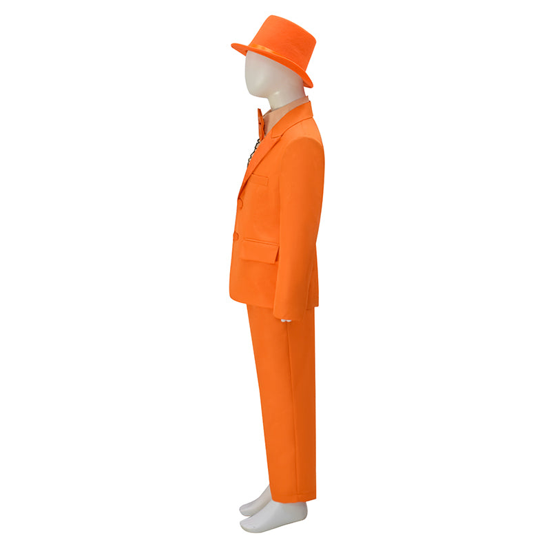 Dumb and Dumber Suit Boy Lloyd Christmas Orange Cosplay Costume Halloween Carnival Suit