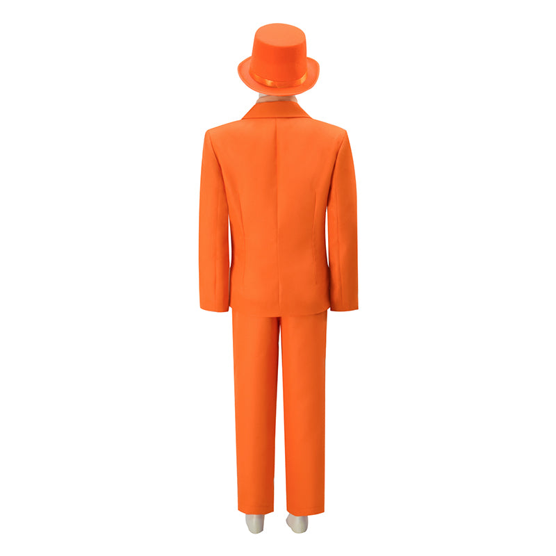 Dumb and Dumber Suit Boy Lloyd Christmas Orange Cosplay Costume Halloween Carnival Suit