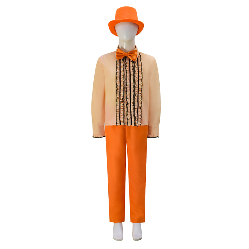 Dumb and Dumber Suit Boy Lloyd Christmas Orange Cosplay Costume Halloween Carnival Suit