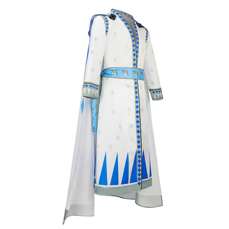 King Magnifico Cosplay Costume 2023 Film Wish White Cape Outfit Halloween Party Suit