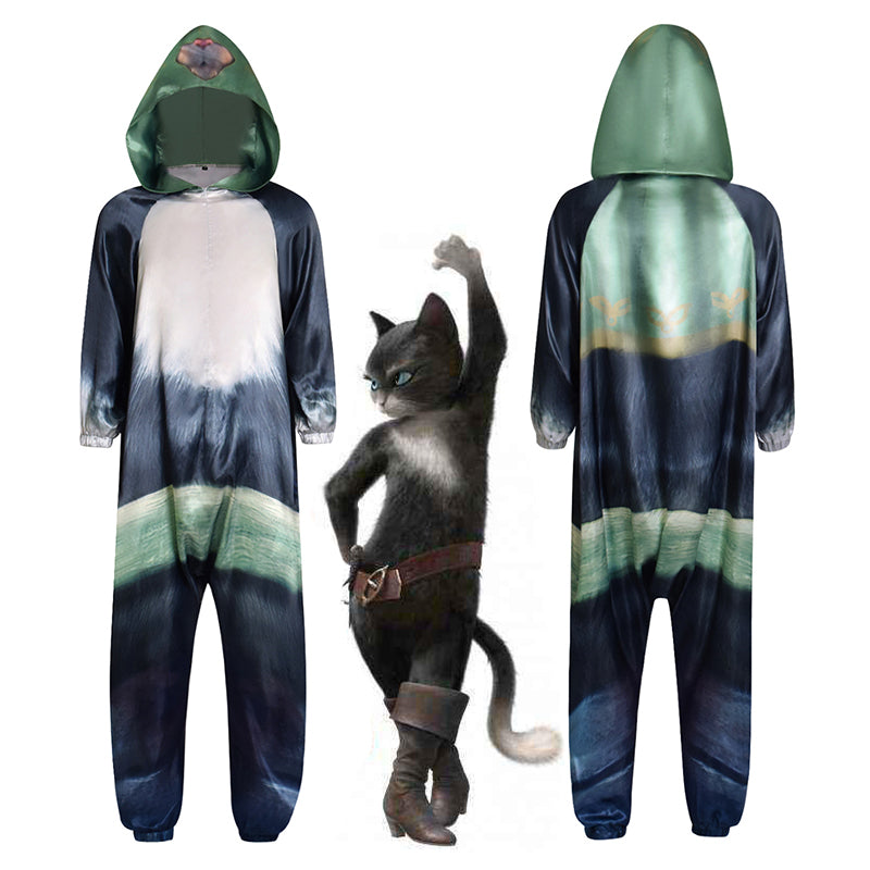 Puss In Boots Kitty Softpaws Cosplay Costume Cat Kitty Jumpsuit Halloween Carnival Suit