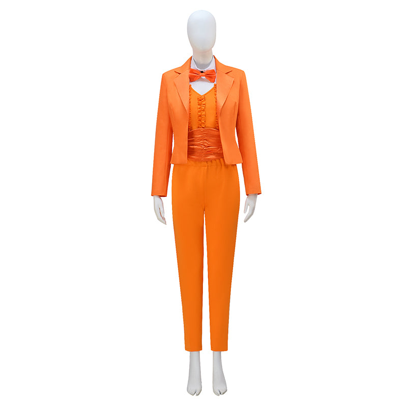 Dumb and Dumber Suit Lloyd Christmas Cosplay Costume Halloween Orange Suit Women Version