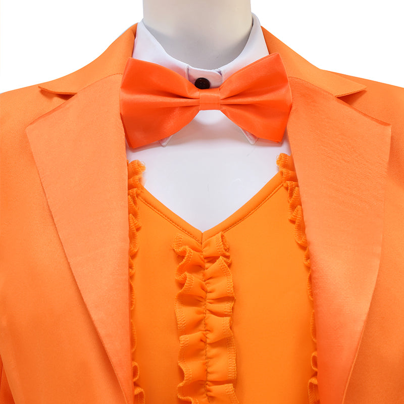 Dumb and Dumber Suit Lloyd Christmas Cosplay Costume Halloween Orange Suit Women Version