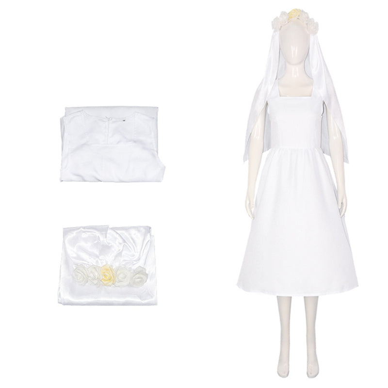 Fallout Lucy Wedding Dress Fallout 4 Cosplay Costume White Skirt Headdress