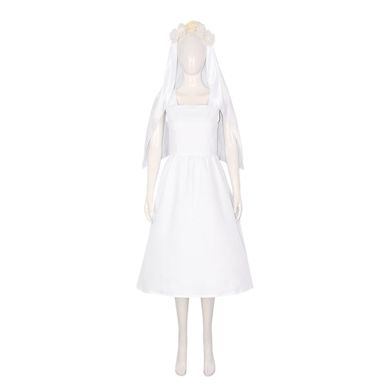 Fallout Lucy Wedding Dress Fallout 4 Cosplay Costume White Skirt Headdress