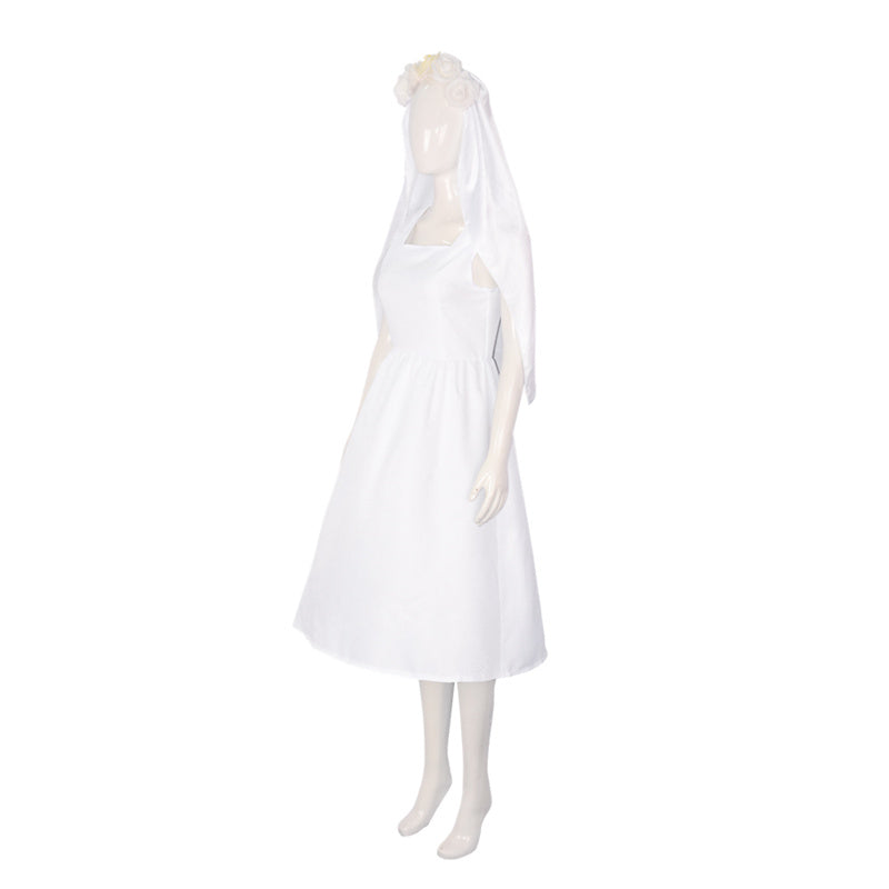 Fallout Lucy Wedding Dress Fallout 4 Cosplay Costume White Skirt Headdress