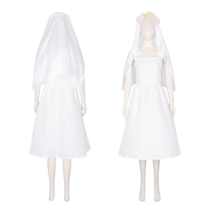 Fallout Lucy Wedding Dress Fallout 4 Cosplay Costume White Skirt Headdress