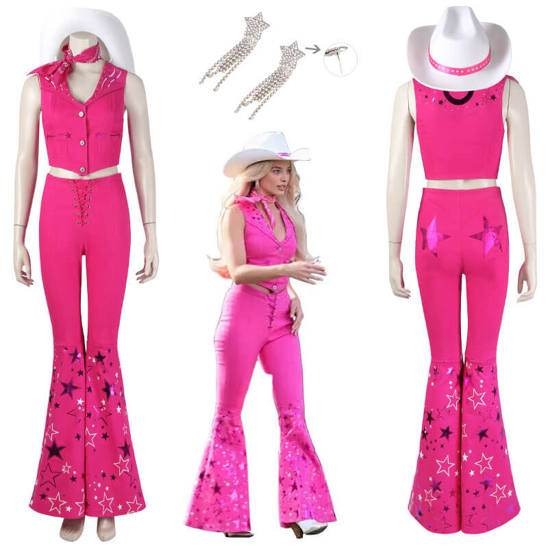 2023 Margot Robbie Barbie Cowgirl Outfit Ideas Cosplay Costume ACcosplay