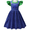 The Super Mario Cosplay Costume Mario Bros. Suit Peach Princess Dress