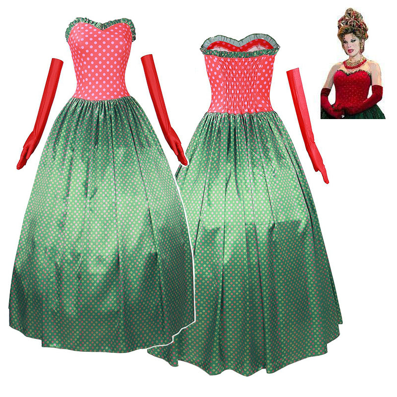 Martha May Whovier Dress How the Grinch Stole Christmas Cosplay Costume Christmas Dress, XXL