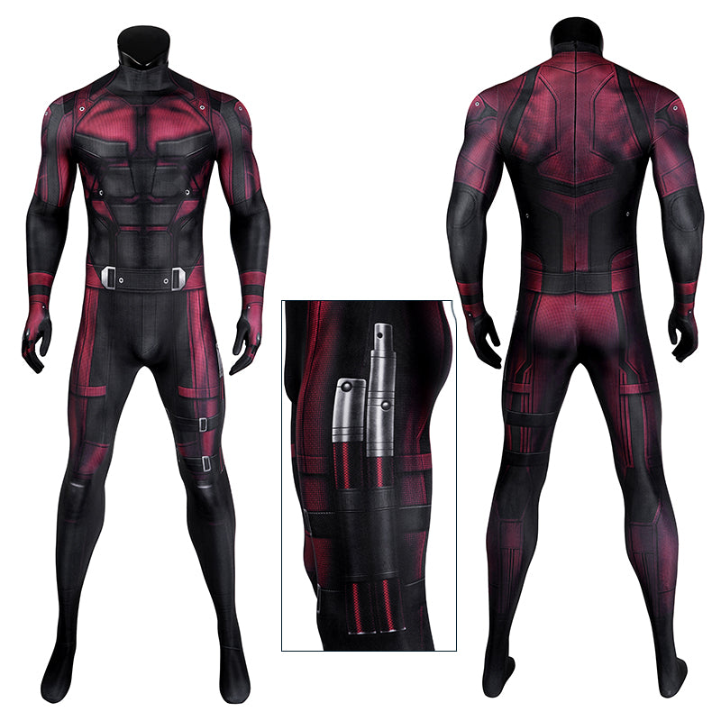 Superhero Daredevil Cosplay Matt Murdock Costume Jumpsuit Halloween Party Suit